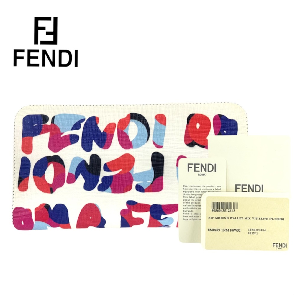 ❌SOLD❌ 🦄RARE🦄 Authentic FENDI Graffiti Logo Wallet - Picture 2 of 16